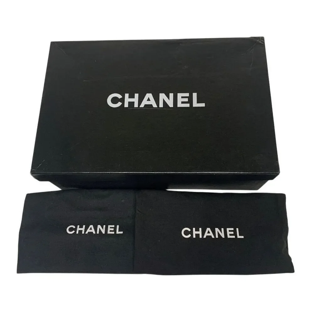 Chanel Interlocking CC Logo Peep Toe Patent Leather Heels EU 37.5 Yellow Pumps